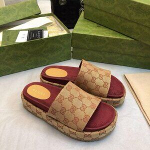 Gucci platform slides